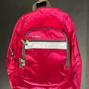 L.L. Bean Red Backpack
